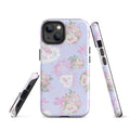 Stylish Anniversary iPhone® Tough Case features durable dual-layer protection and floral design for year-round safety.