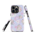 Stylish Anniversary iPhone® Tough Case featuring floral design, ensuring your phone stays safe and fashionable year-round.