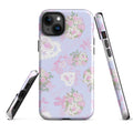 Stylish Anniversary iPhone® Tough Case features floral design with dual-layer protection for ultimate safety and style.