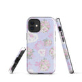 Stylish Anniversary iPhone® Tough Case with floral design, offering durable protection and impact absorption.