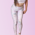 Ultra-soft Anniversary Leggings feature floral patterns, blending elegance and comfort for your new favorite outfit.