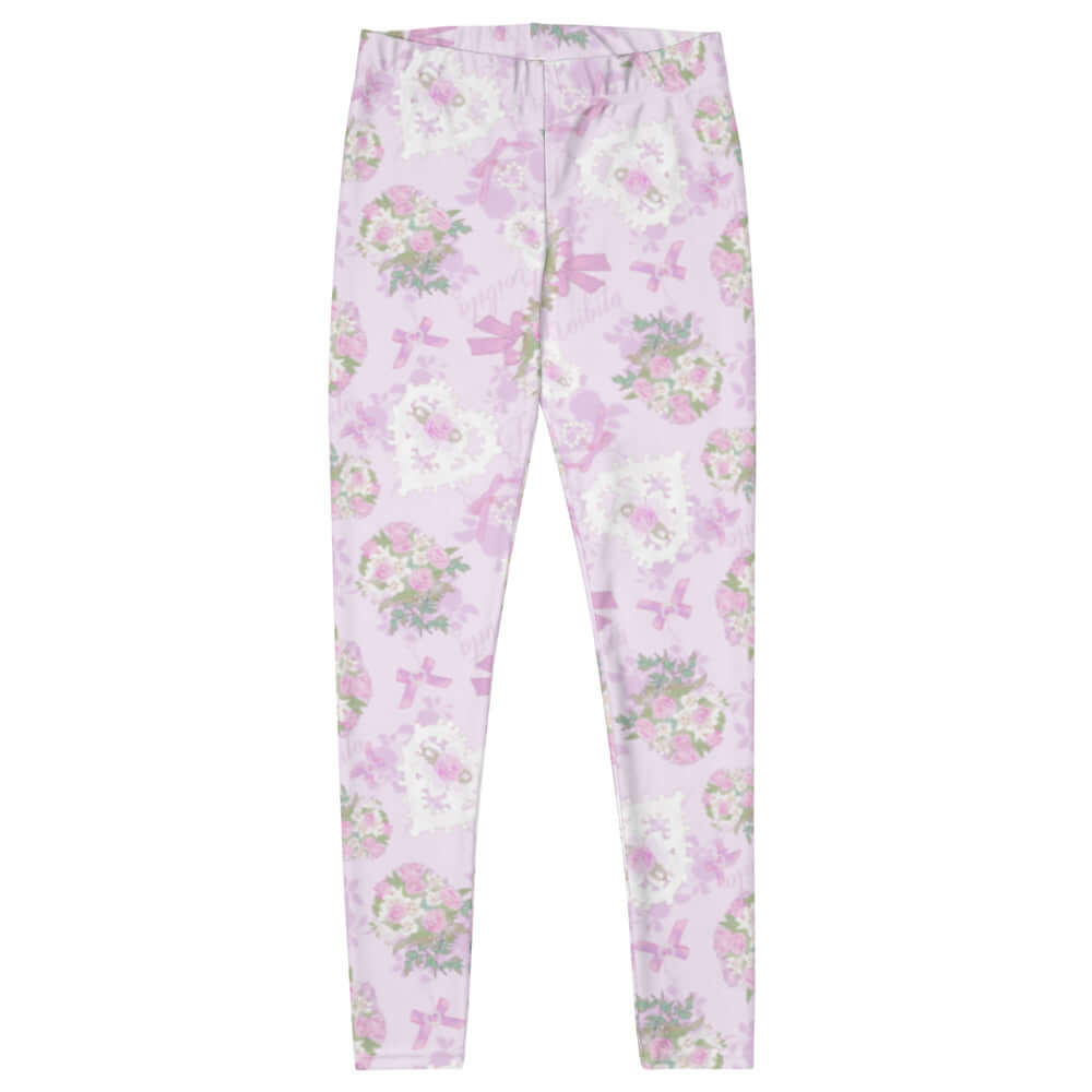 Stylish Anniversary Leggings in pastel floral pattern, combining elegance and comfort for everyday wear.