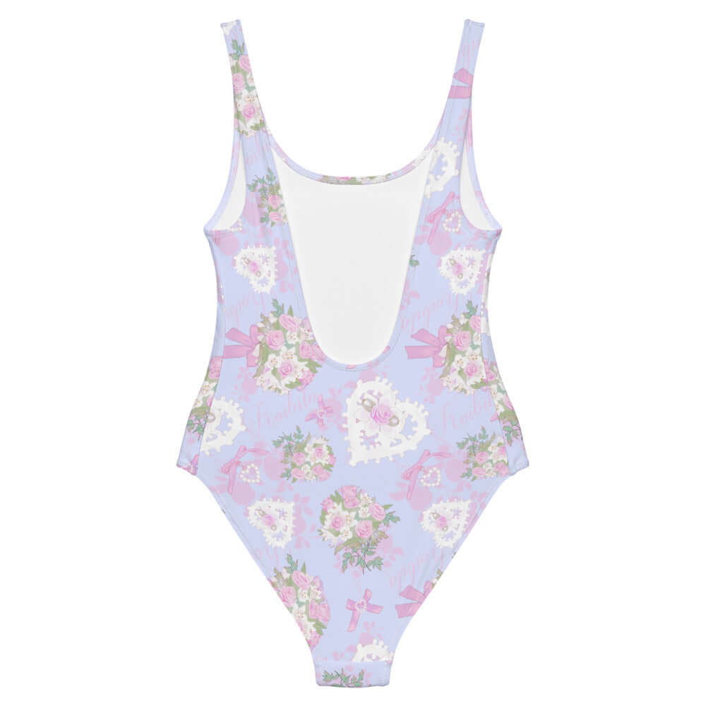 Flattering Anniversary One-Piece Swimsuit with a beautiful floral design, perfect for showcasing your femininity.