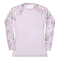 Smooth and stylish Anniversary Rash Guard with floral design, perfect for active wear and sun protection.