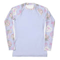 Versatile Anniversary Rash Guard featuring floral design, perfect for active wear and sun protection.