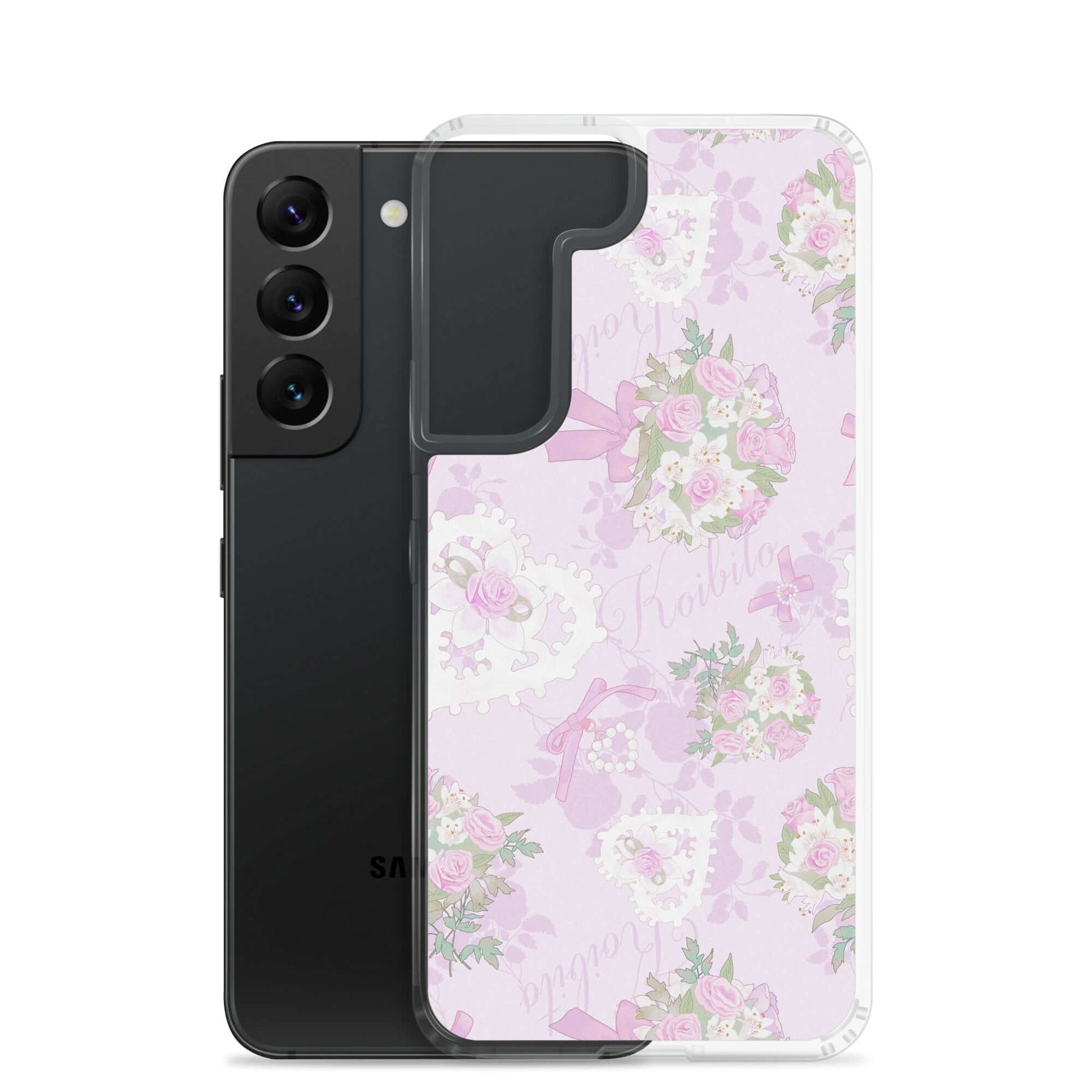 Stylish Anniversary Samsung® Clear Case featuring floral design, perfect for your pastel outfits and phone protection.