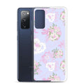 Stylish Anniversary Samsung® Clear Case with floral design, perfect for pastel outfits and phone protection.