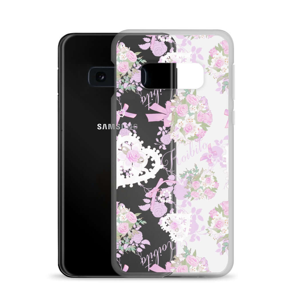 Feminine and elegant, the Anniversary Samsung® Clear Case complements pastel outfits while protecting your phone.