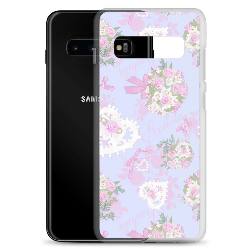 Stylishly protect your phone with the Anniversary Samsung® Clear Case, perfect for pastel outfits and elegance.