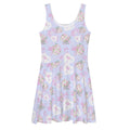 Floral Anniversary Skater Dress with soft fabric and flared skirt, perfect for a feminine and elegant look.