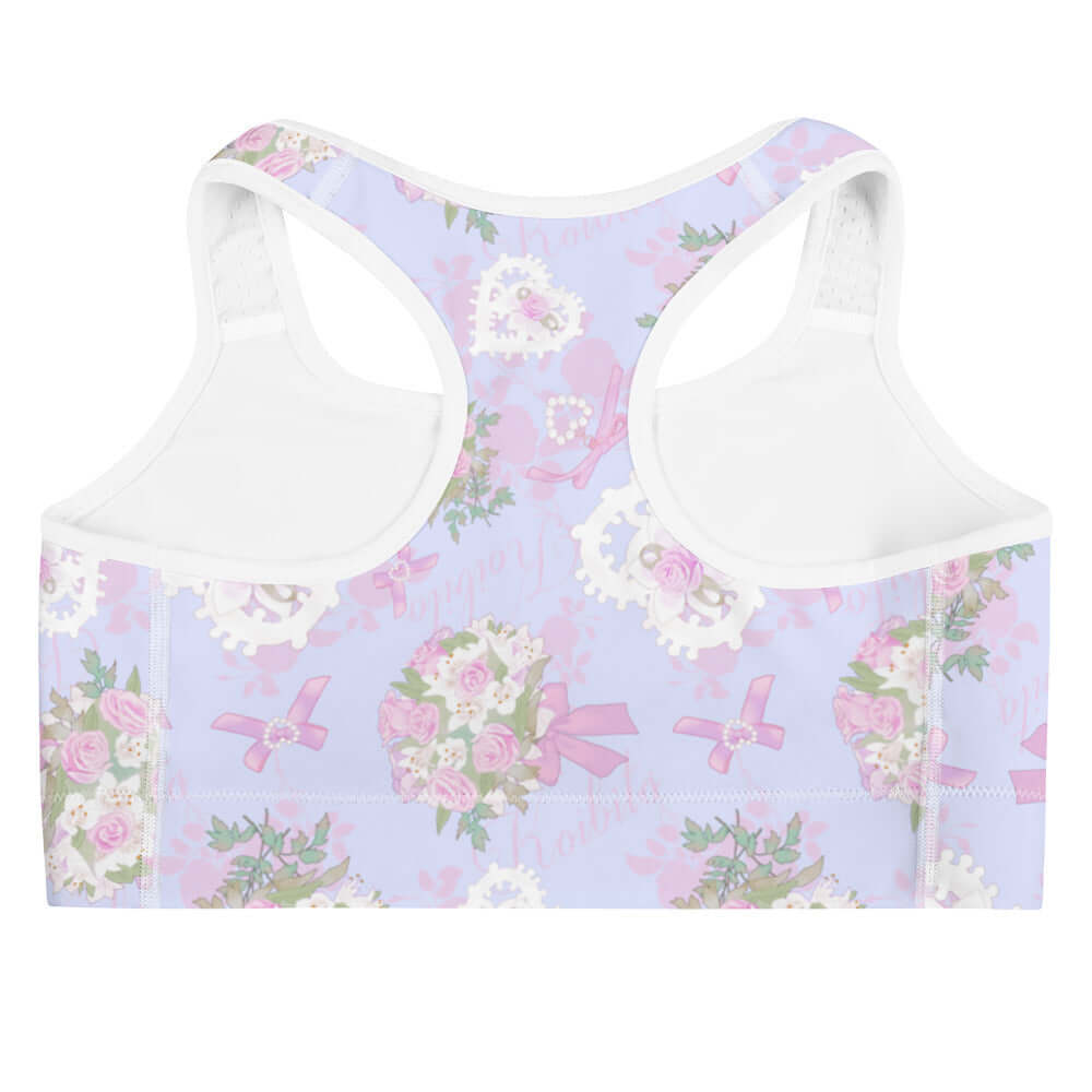 Celebrate your workouts in style with the Anniversary Sports bra, featuring beautiful floral patterns and moisture-wicking fabric.