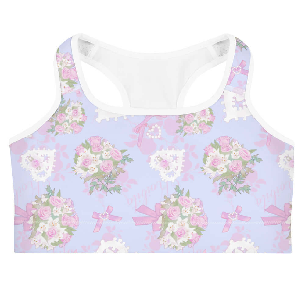Celebrate your style with the Anniversary Sports bra, featuring a beautiful floral design perfect for workouts.