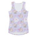 Soft pastel Anniversary Tank Top featuring floral patterns, perfect for sunny outings or gym sessions.