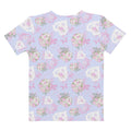 Soft pastel Anniversary T-shirt features a floral pattern, perfect for sunny days and gym workouts.
