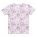 Pastel floral design on the Anniversary T-shirt, perfect for sunny days and gym sessions, ensuring style and comfort.