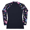 Long-sleeve Axolotl Rash Guard featuring a playful design, perfect for active wear and sun protection.