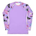 Stylish Axolotl Rash Guard featuring vibrant axolotl designs, perfect for sun protection during active sports.