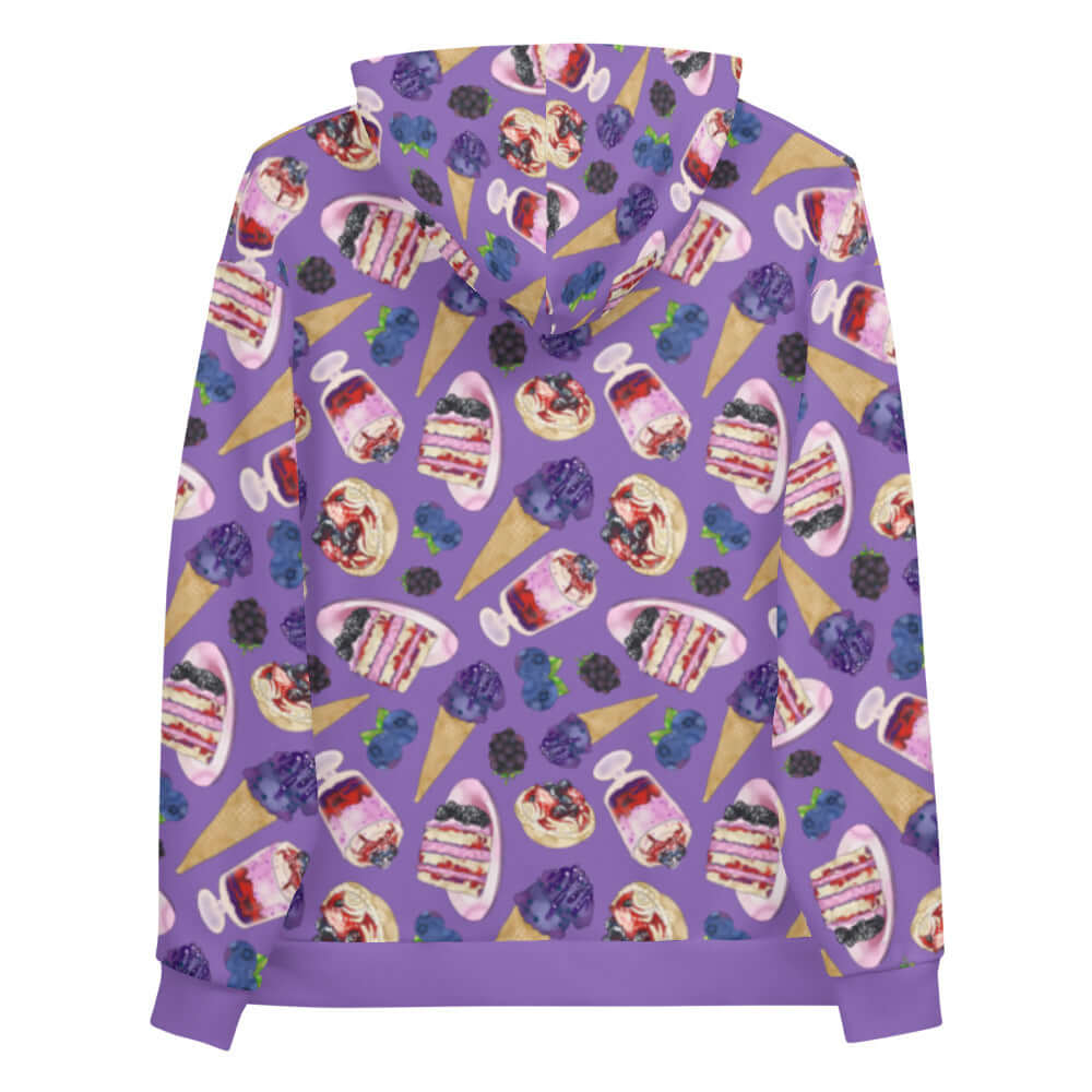 Vibrant Berry Hoodie with fun print, perfect for winter fashion and cozy comfort. Ideal for stylish, casual looks.