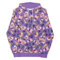 Vibrant Berry Hoodie in violet with a fun print, perfect for adding style to your winter wardrobe.