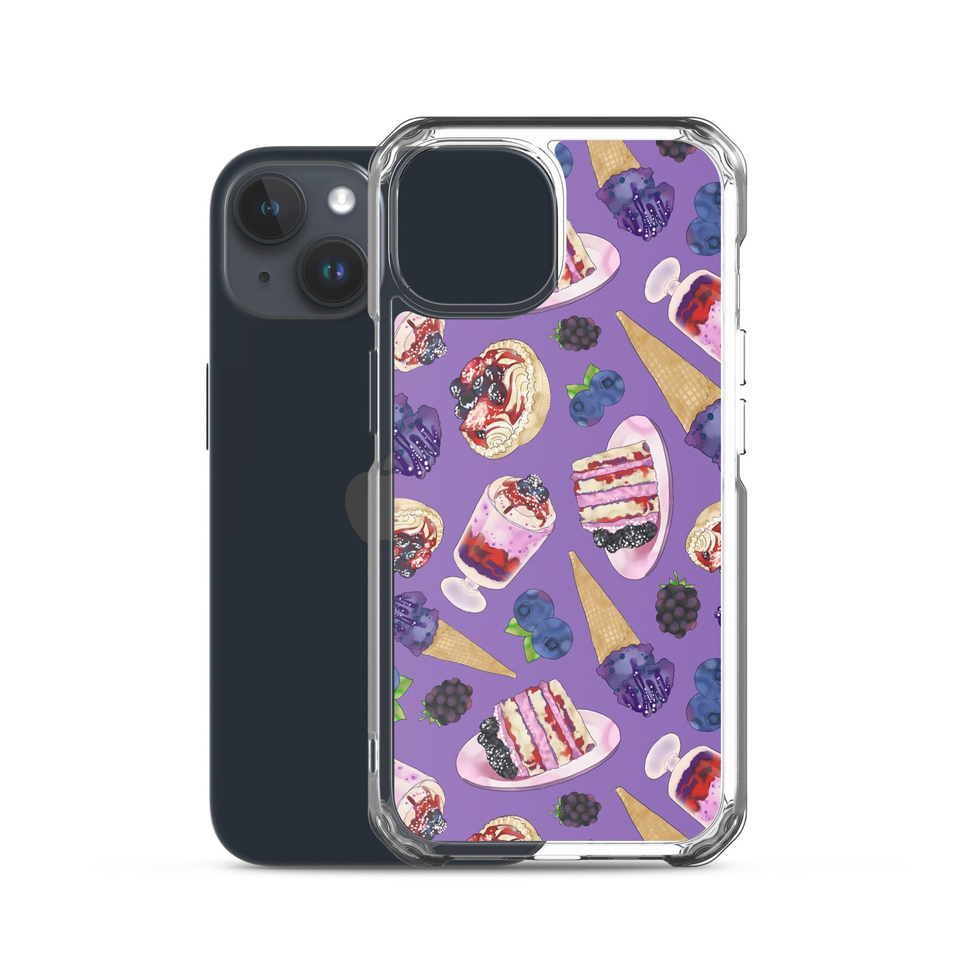 Sleek Berry iPhone® Clear Case features a solid back and flexible sides, offering scratch and dust protection.