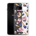 Berry Samsung® Clear Case showcases a fun dessert design, offering stylish protection for your Galaxy S10.