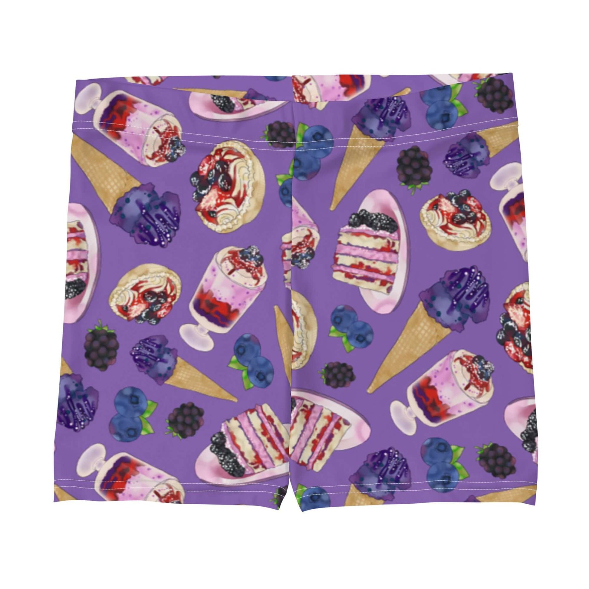 Bright and fun Berry Shorts featuring a colorful dessert pattern, perfect for comfort and style on the go.
