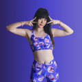 Stylish Berry Sports bra featuring a vibrant berry print, perfect for workouts and comfort.
