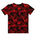 Red Butterfly T-shirt featuring a vibrant all-over print, perfect for butterfly lovers. Soft and durable for everyday wear.