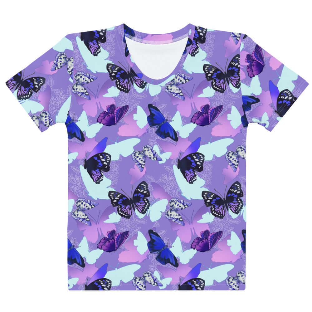 Stylish Butterfly T-shirt featuring a vibrant butterfly print, perfect for butterfly lovers. Super comfortable and durable.