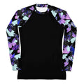 Stylish Butterfly Rash Guard with long sleeves, perfect for active wear while protecting against sun and wind.