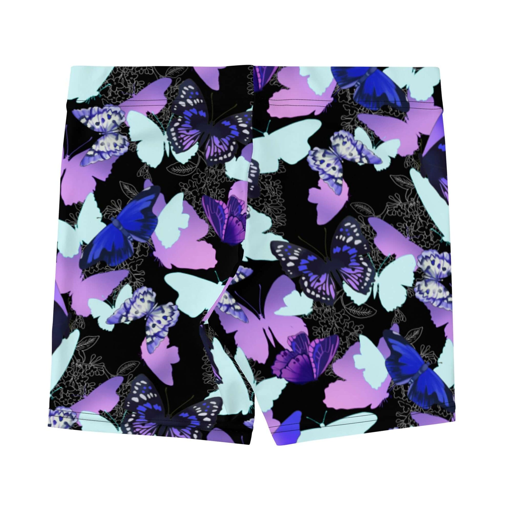 Stylish Butterfly Shorts featuring a vibrant butterfly print, perfect for lounging or gym wear.