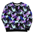 Colorful Butterfly Sweatshirt featuring vibrant butterfly designs, perfect for a unique casual style.