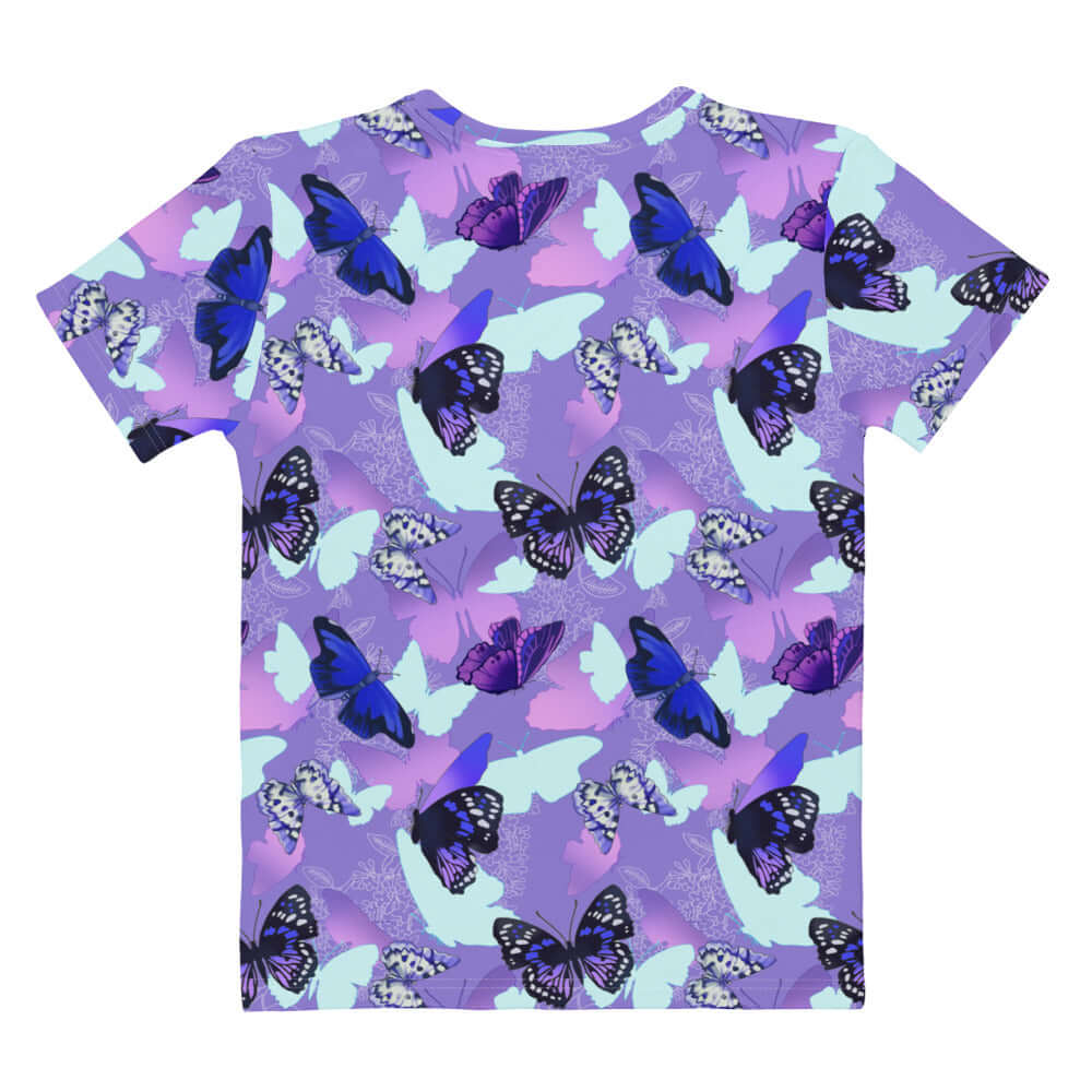 Colorful Butterfly T-shirt featuring vibrant butterfly prints, perfect for butterfly lovers and casual wear.