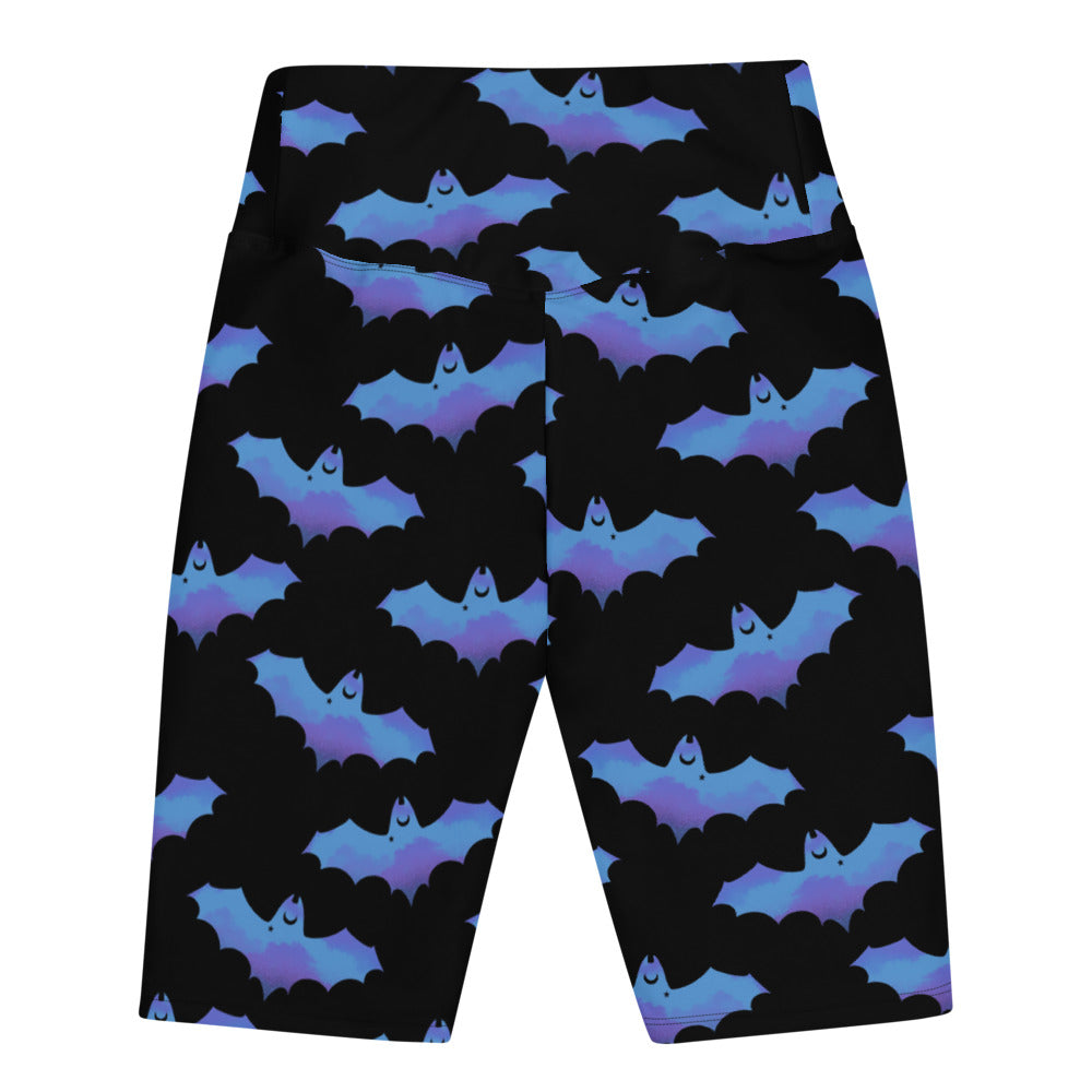 Stylish Lilith Biker Shorts featuring a fun bat design, perfect for mobility and mixing with your favorite tops.