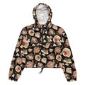 Café cropped windbreaker featuring a stylish design, perfect for adventures while staying dry and comfortable.