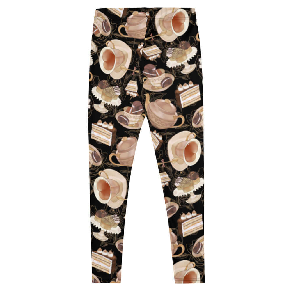 Stylish Café Leggings featuring a coffee-themed print, perfect for workouts or casual wear. Ideal for any outfit!