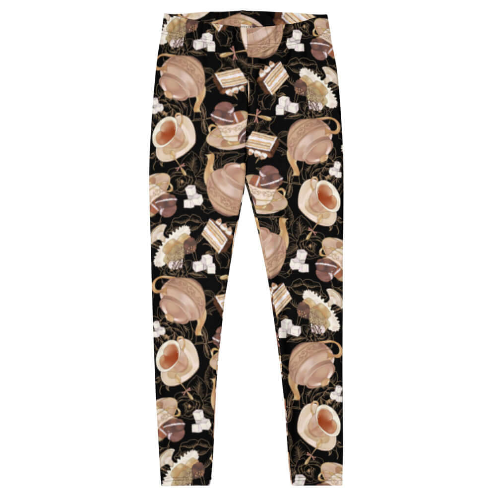 Stylish Café Leggings in black and brown, perfect for workouts or casual wear, blending comfort and fashion.