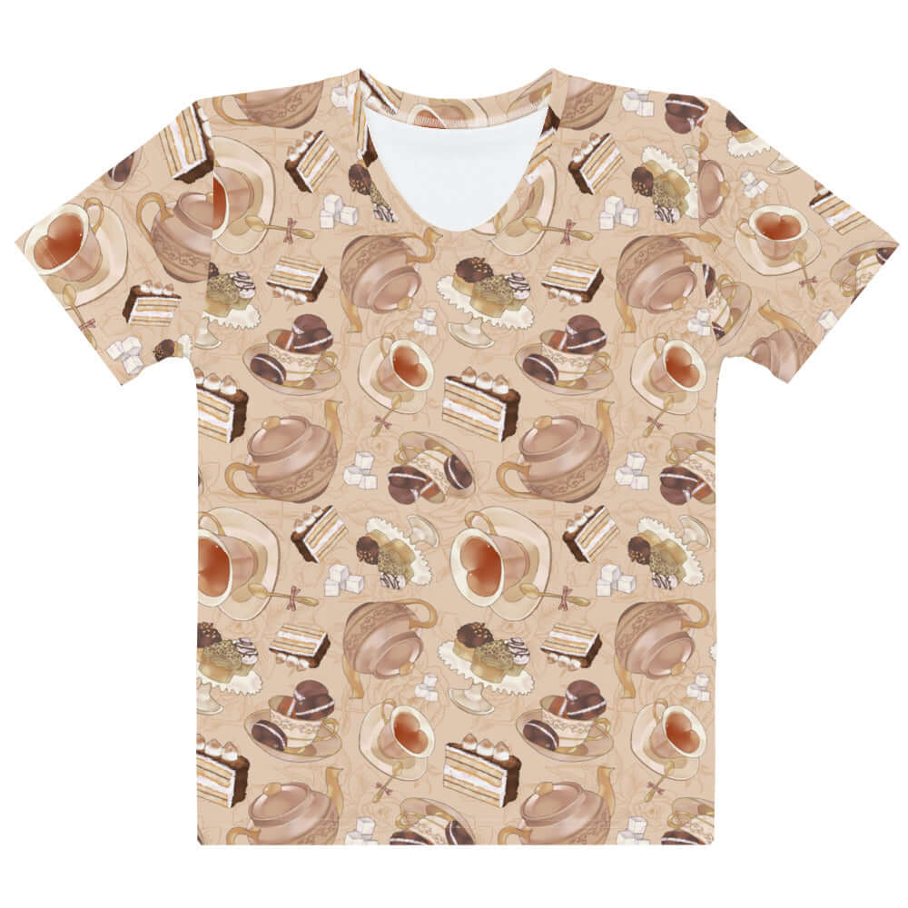 Chic and comfortable Café T-shirt featuring a stylish coffee-themed design, perfect for casual outings and gym wear.