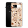 Café Samsung® Clear Case showcases a stylish dessert design, perfect for protecting your phone while looking chic.