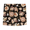 Stylish Café Shorts with a tea-themed print, perfect for workouts and comfy daily wear. Ideal for mobility and comfort.