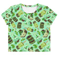 Choco Mint Crop Top featuring a vibrant mint design, perfect for a refreshing and stylish summer look. Ideal for any outfit!