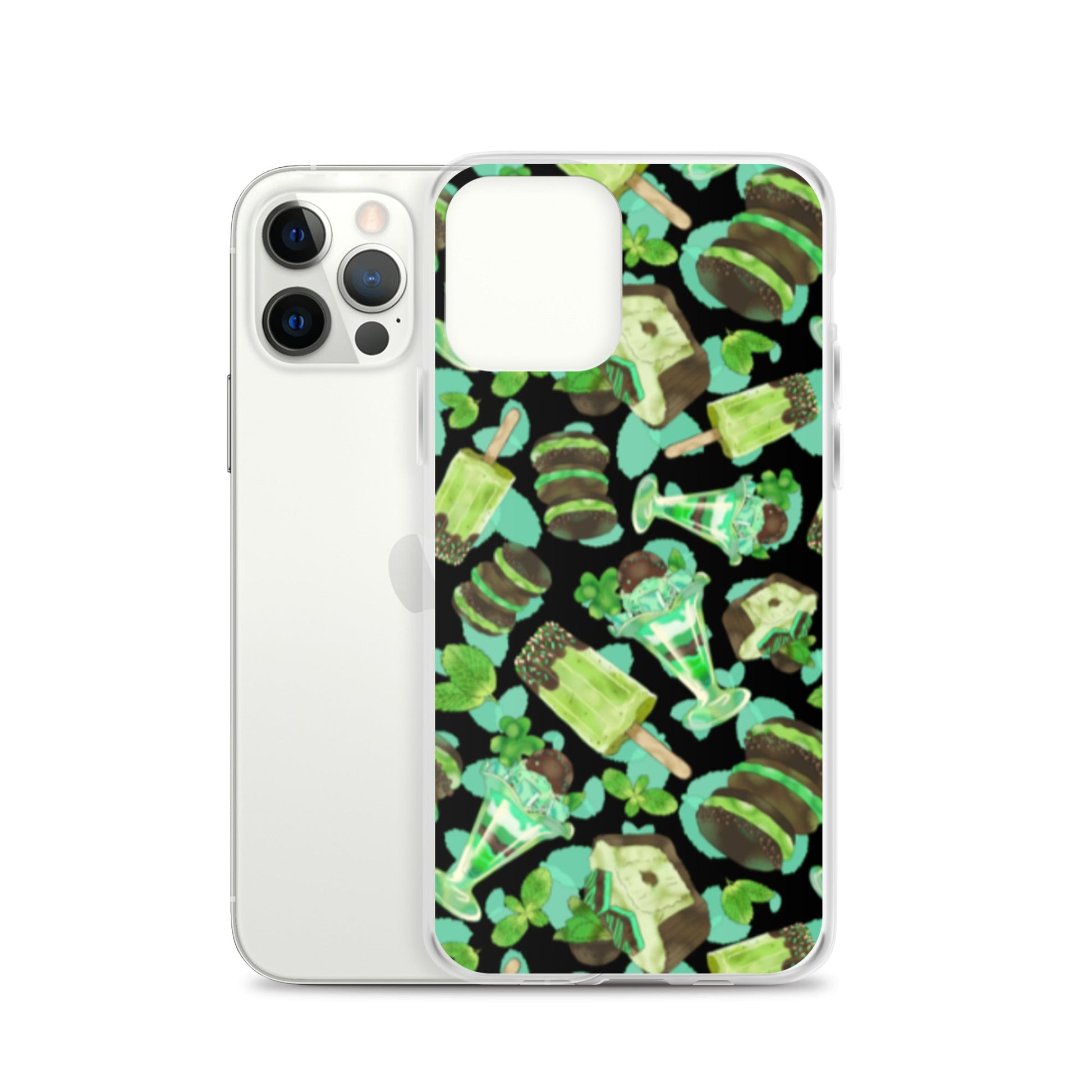 Choco Mint iPhone® Clear Case features vibrant designs while protecting against scratches and dust. Perfect for style!