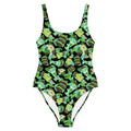 Choco Mint One-Piece Swimsuit featuring a playful dessert print, perfect for stylish summer pool days.