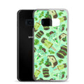 Choco Mint Samsung® Clear Case features a vibrant mint design, protecting your phone with style and cheer.