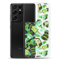 Choco Mint Samsung® Clear Case showcasing a vibrant design, perfect for protecting your Galaxy S21 Ultra in style.