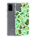 Choco Mint Samsung® Clear Case showcases a vibrant design, perfect for protecting your phone with style.