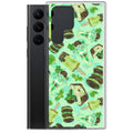 Choco Mint Samsung® Clear Case features a vibrant design, protecting your phone while adding a cheerful touch.