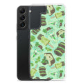 Choco Mint Samsung® Clear Case features a lively mint design, protecting your phone stylishly and vibrantly.