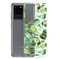 Choco Mint Samsung® Clear Case showcases a vibrant design, perfect for protecting your phone in style.
