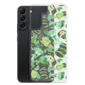 Choco Mint Samsung® Clear Case showcases a vibrant design, adding a cheerful touch while protecting your phone.
